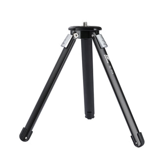 Black tripod stand on a white background